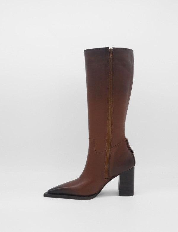 Stivali Alta Aged Brown Knee High Boot