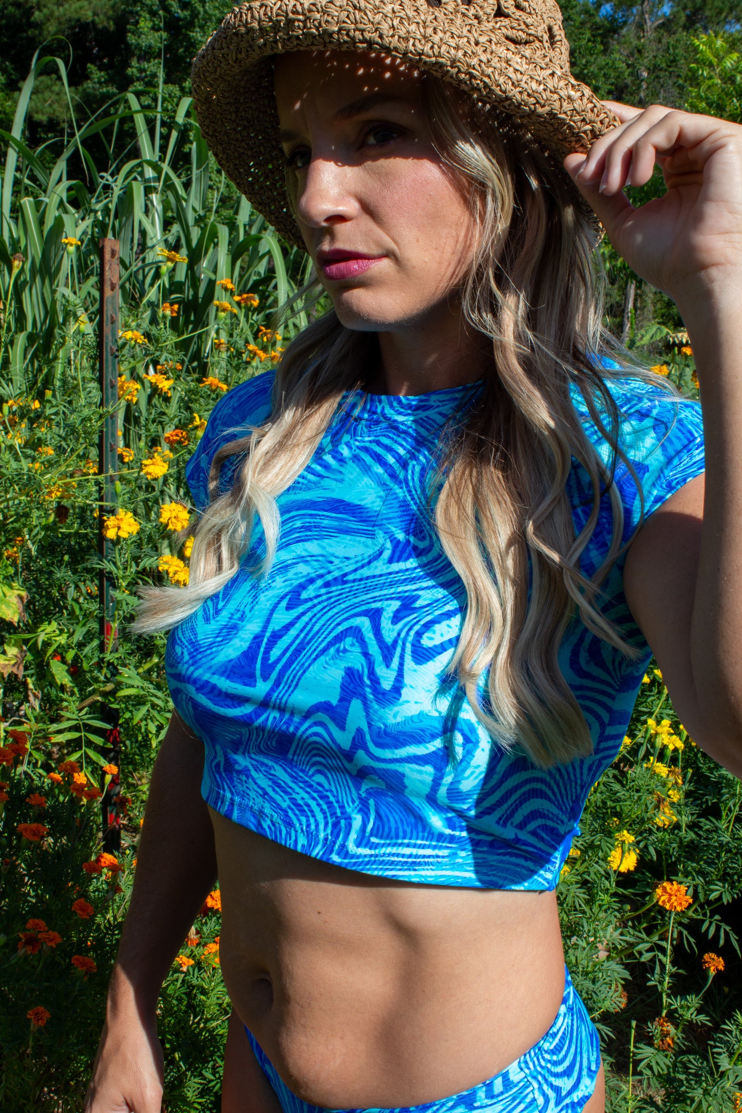 Short Sleeve Rashie: Blue Slush