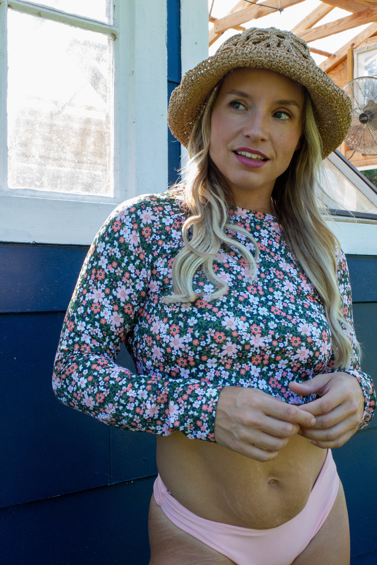 Long Sleeve Rashie: Peachy Petal
